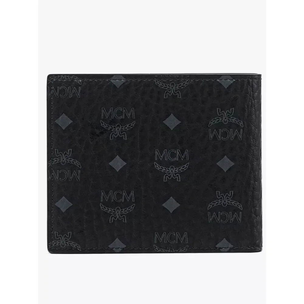 MCM Men’s Bifold Wallet In Visetos Original Black